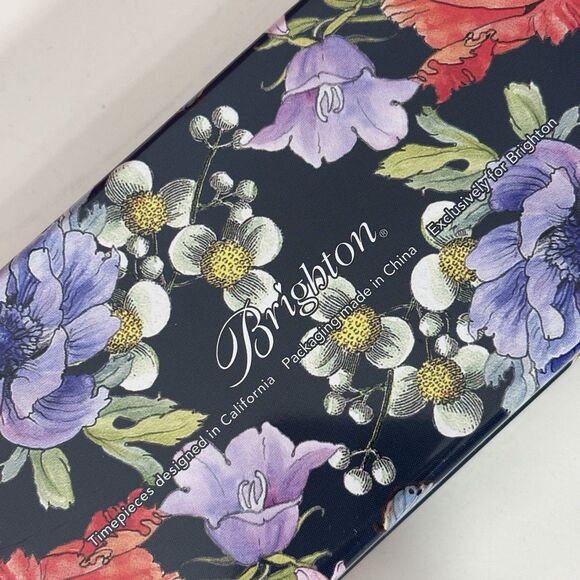 Brighton Sutton Apple Watch Band Braided Leather Shoe White Floral Tin Fit 38mm+ - Picture 3 of 16